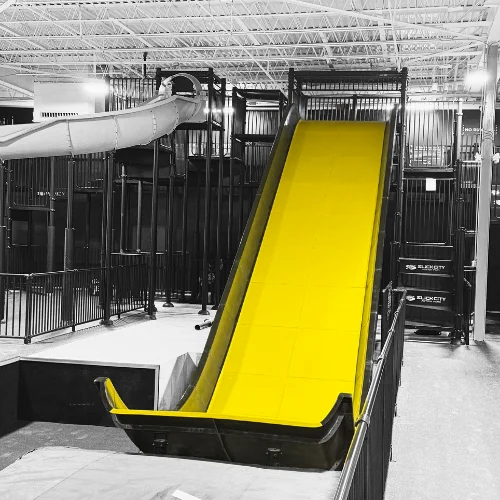 Indoor slides at Slick City